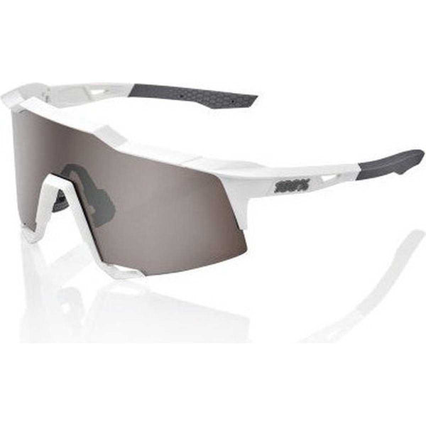 100% 60007-00006 Speedcraft Sunglasses Matte White with HiPER Silver Lens - HIT a Double - 1