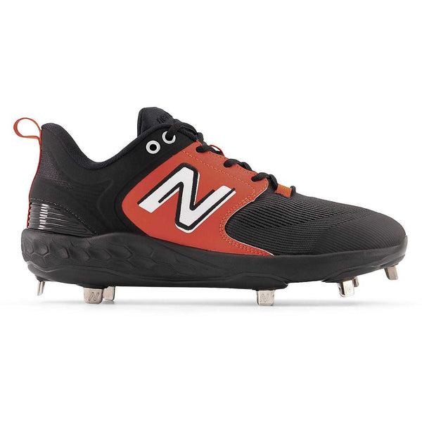 New Balance 3000v6 Fresh Foam Metal Cleats Low Cut - Black Orange - HIT a Double - 1
