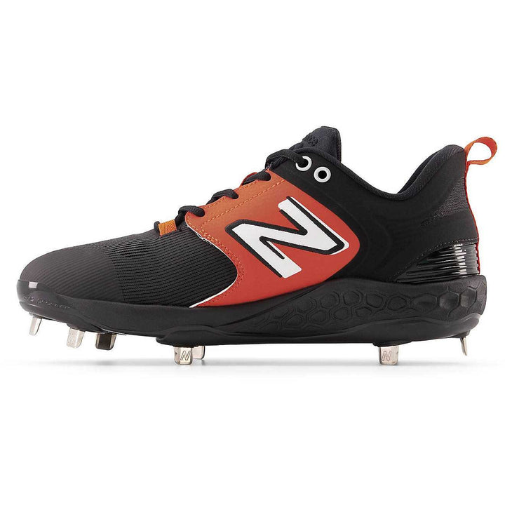 New Balance 3000v6 Fresh Foam Metal Cleats Low Cut - Black Orange - HIT a Double - 3