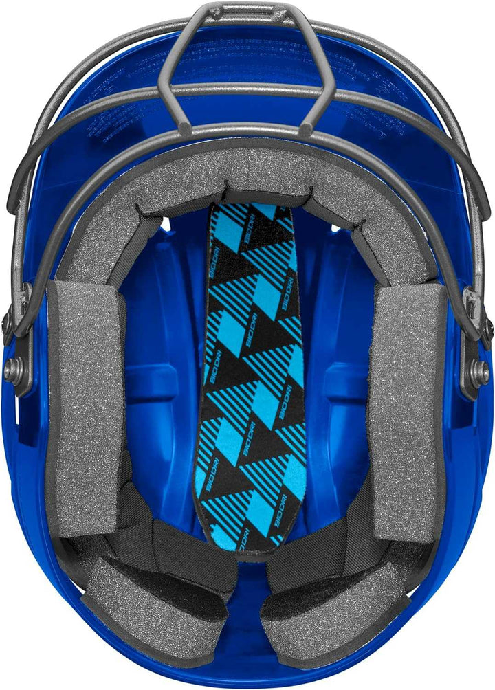 Easton Alpha 3.0 Solid Helmet with Softball Facemask ALPBSB3 - Royal - HIT a Double - 3