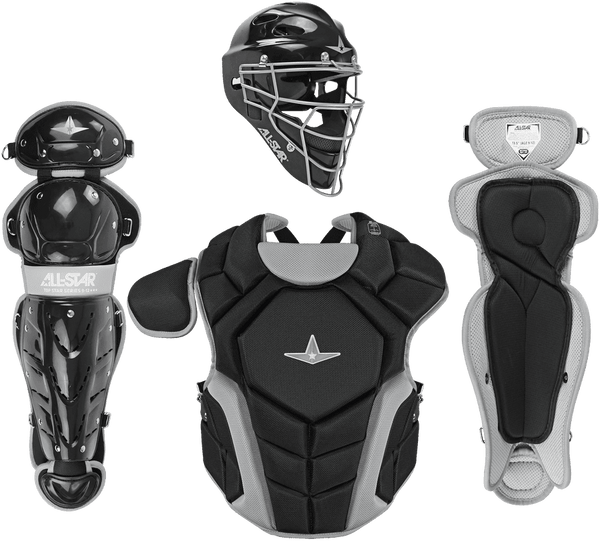 All-Star Top Star Series NOCSAE Catcher's Set (Ages 12-16) - Black