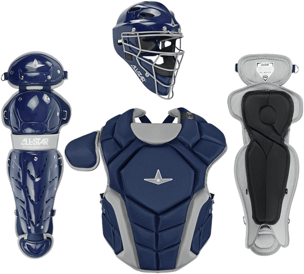All-Star Top Star Series NOCSAE Catcher's Set (Ages 12-16) - Navy