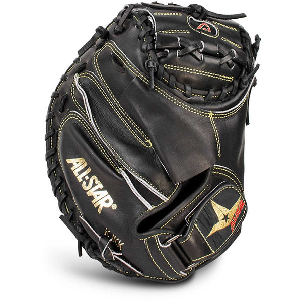 All-Star Pro-Elite Series 33.50" CM3000SBK-1 Catcher's Mitt - Black - HIT a Double