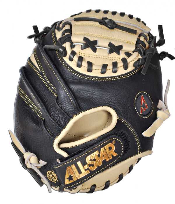All-Star The Pocket CM100TM 27.00" Training Catcher's Mitt - Tan Black - HIT a Double - 1