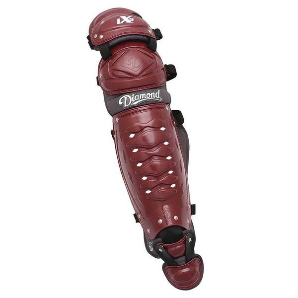 Diamond DCP-iX5 15.5" Baseball Leg Guards - Maroon - HIT A Double