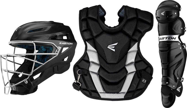 Easton Gametime X Intermediate Catcher's Set - Black Silver - Catcher's Gear - Hit A Double