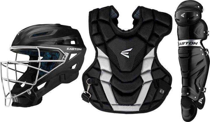 Easton Gametime X Intermediate Catcher's Set - Black Silver - Catcher's Gear - Hit A Double