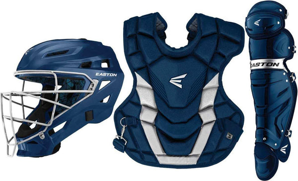 Easton Gametime X Intermediate Catcher's Set - Navy Silver - Catcher's Gear - Hit A Double