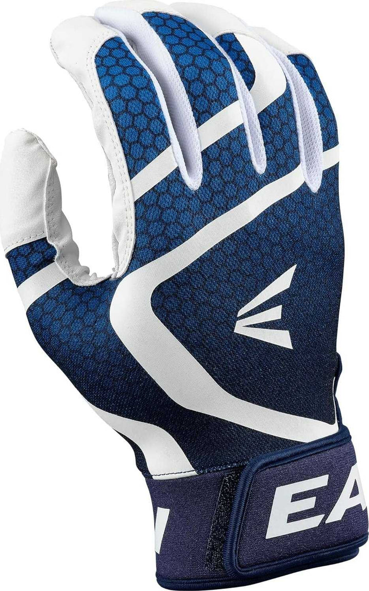 Easton MAV GT Youth Batting Gloves - White Navy - HIT a Double