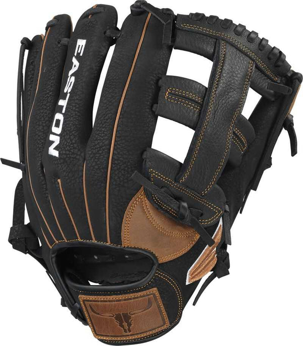 Easton Prime Slowpitch Softball 12.50" Utility Glove PSP125 - Black Tan - HIT a Double - 1