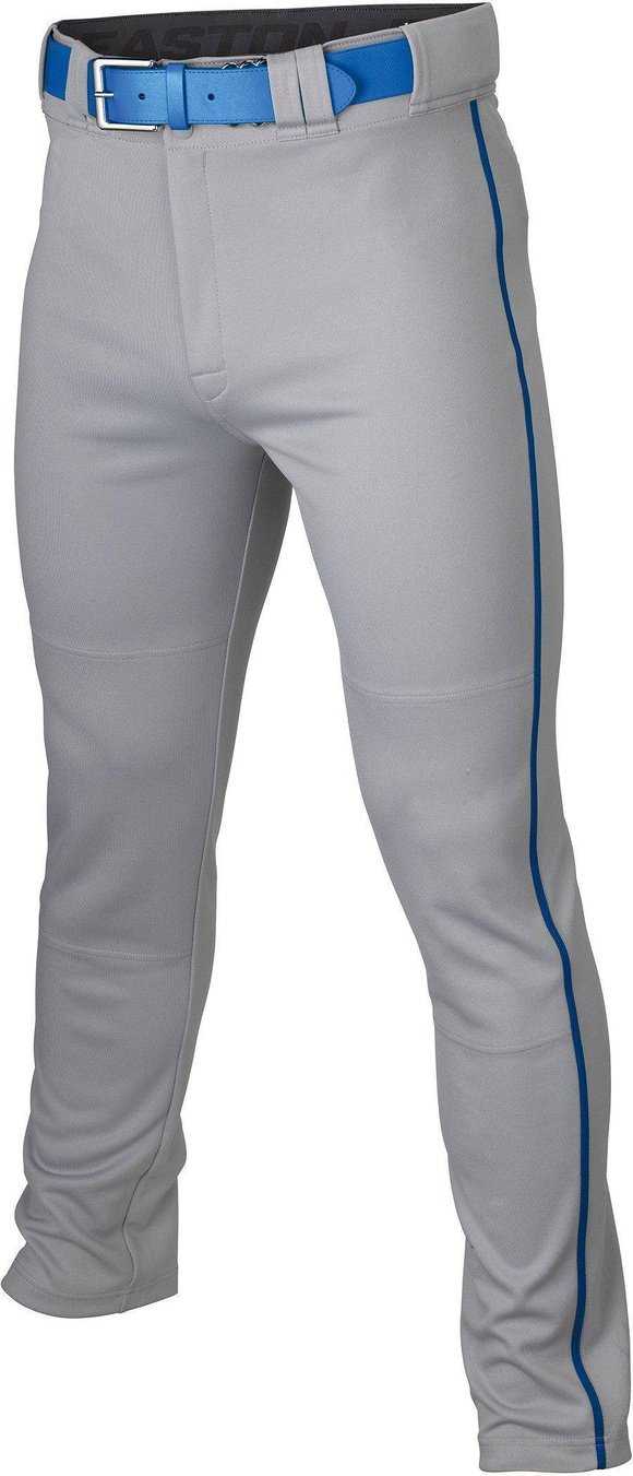 Easton Youth Rival+ Piped Baseball Pants - Gray Royal - HIT a Double