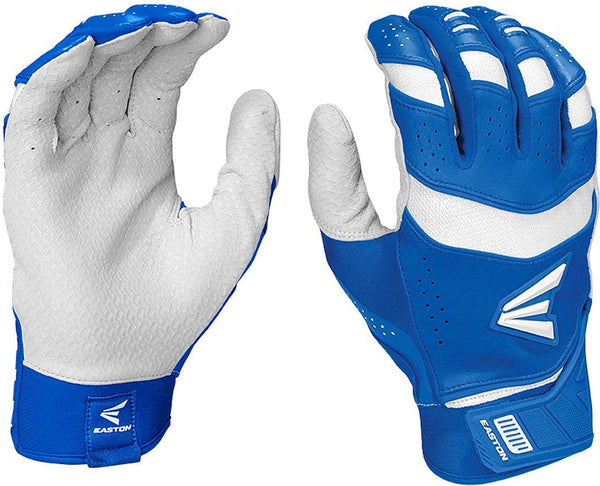 Easton Pro X Adult Batting Gloves - White Royal - HIT a Double