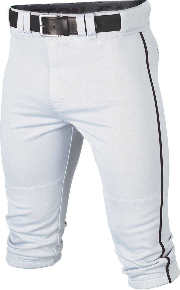 Easton Rival+ Piped Youth Kniccker Baseball Pant - White Black - HIT a Double