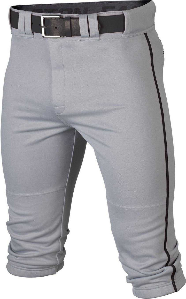 Easton Rival+ Piped Youth Knicker Baseball Pant - Gray Black - HIT a Double