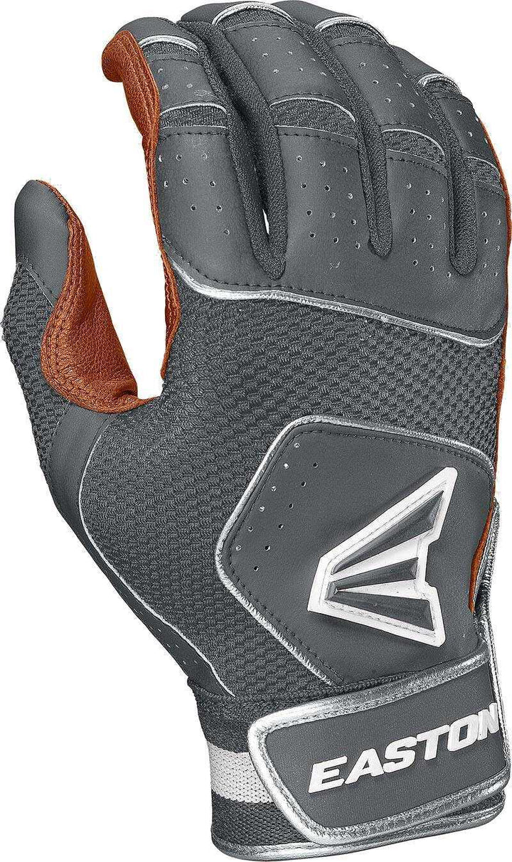 Easton Walk-Off NX Adult Batting Gloves - Carmel Gray - HIT a Double
