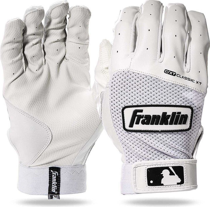 Franklin Youth Classic XT Batting Gloves - White - HIT a Double