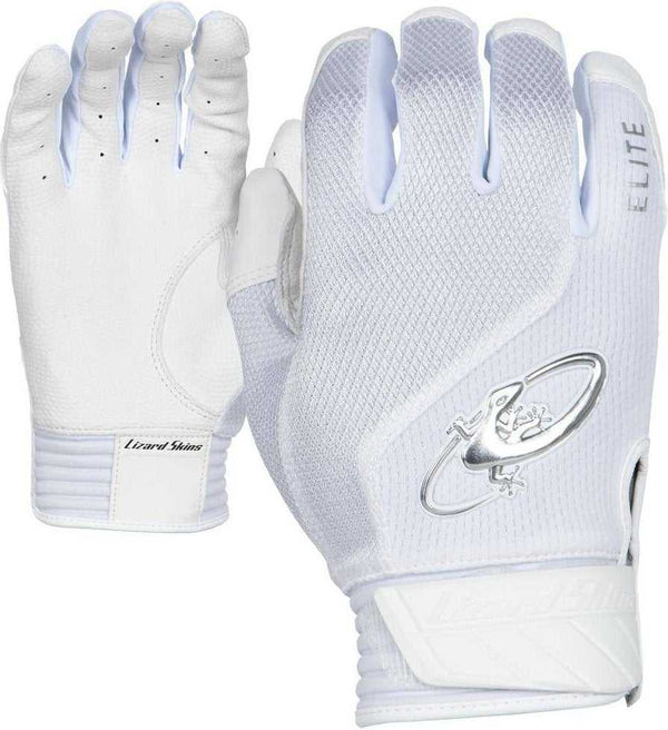 Lizard Skins Komodo Elite V2 Batting Gloves - Diamond White - HIT a Double