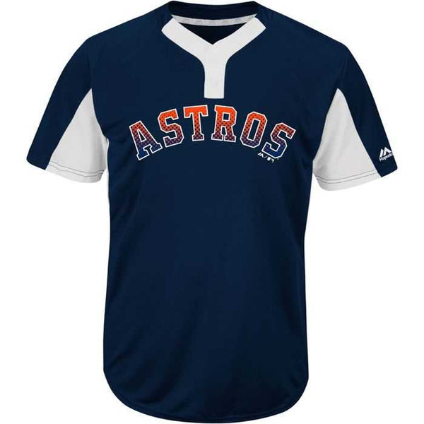Majestic IY83-I383 MLB Premier Eagle 2-Button Jersey - Houston Astros - HIT a Double