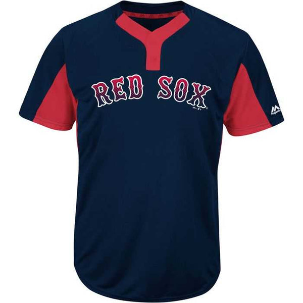 Majestic IY83-I383 MLB Premier Eagle 2-Button Jersey - Red Sox - HIT a Double