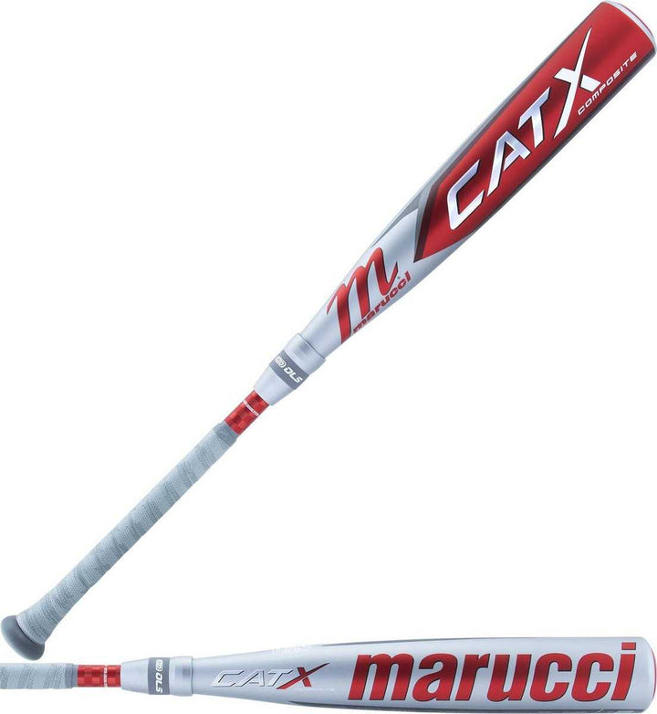 Marucci CatX Composite USSSA -8 Bat - Silver Red - HIT a Double - 2