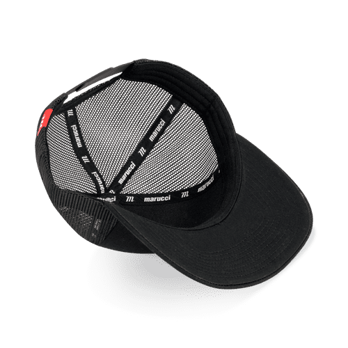 Marucci Cross Bats Rubber Patch Trucker Snapback Hat - Black - HIT a Double - 4