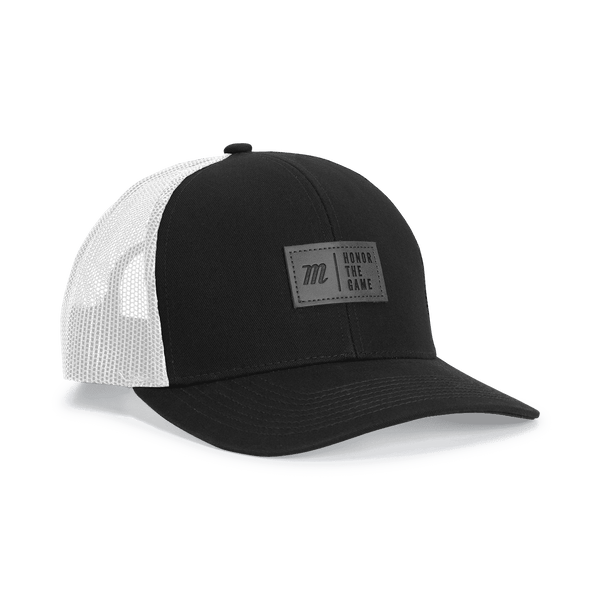 Marucci 'Honor The Game' Trucker Snapback Hat - Black White - HIT a Double - 1