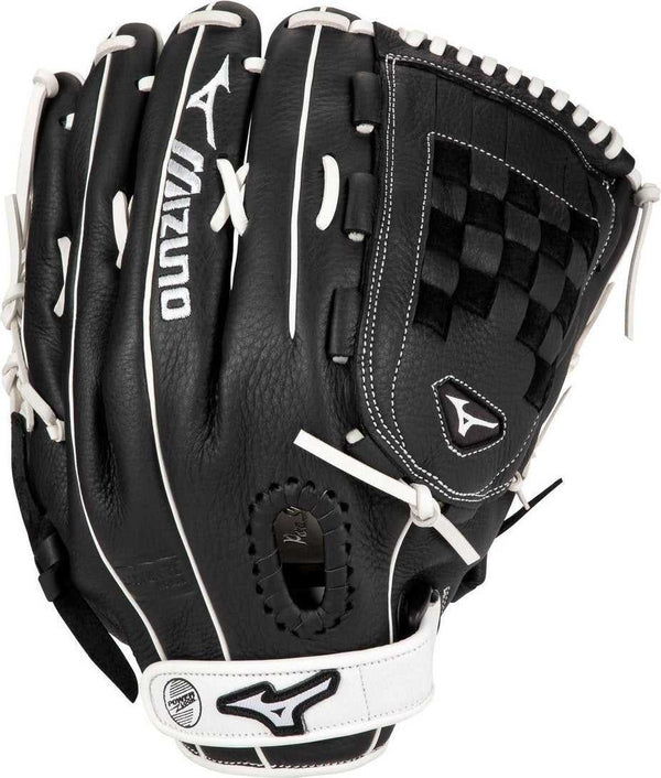Mizuno Franchise Series Fastpitch Softball Glove 13.00" - Black White - HIT a Double - 1