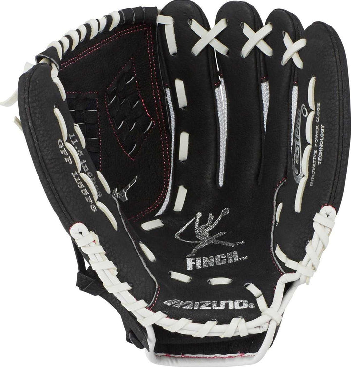 Mizuno Prospect Finch 11.00" GPP1105F3 Fastpitch Glove - Black White - HIT a Double