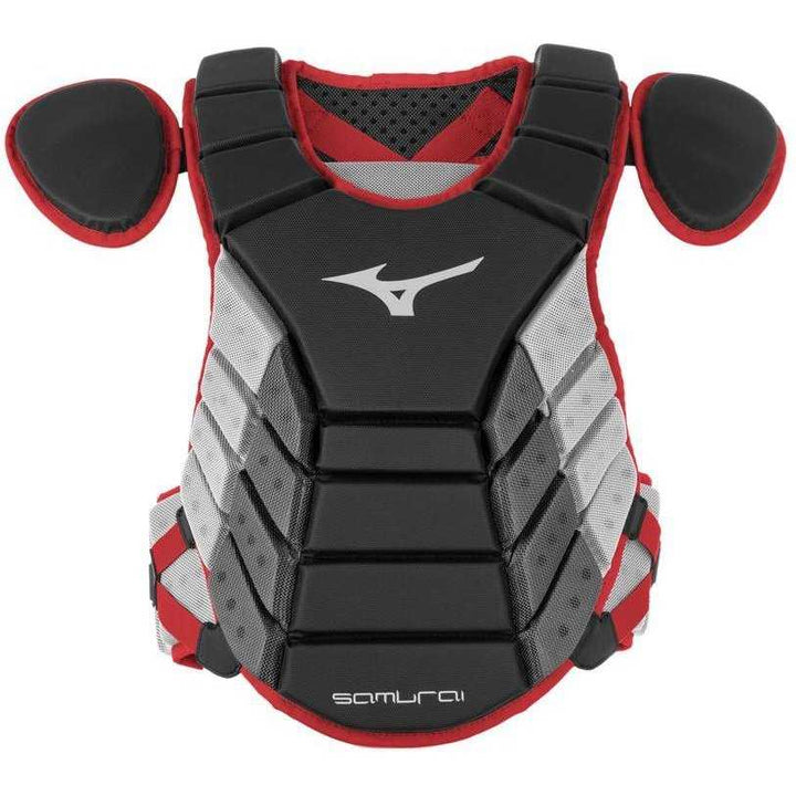 Mizuno Samurai 14" Chest Protector Youth - Black Cardinal - HIT a Double