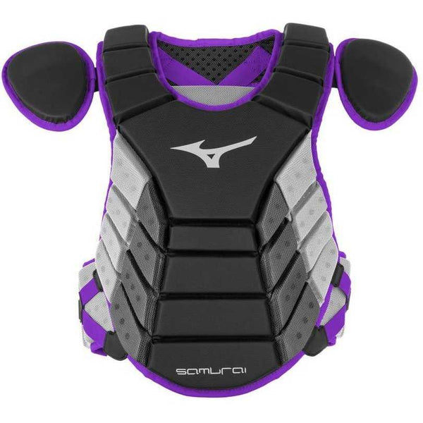 Mizuno Samurai 14" Chest Protector Youth - Black Purple - HIT a Double