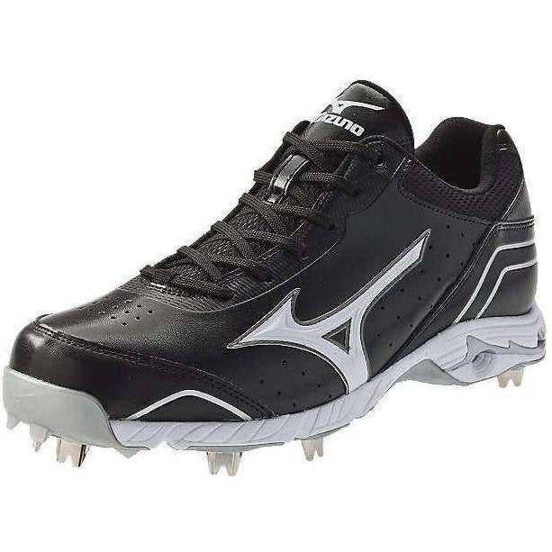 Mizuno 9-Spike Advanced Classic 7 Low Men's Metal Cleats - Black White - HIT A Double