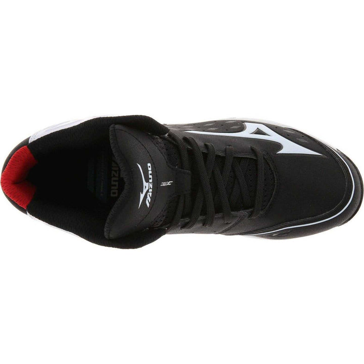 Mizuno 9-Spike Advanced Swagger 2 Mid Men's Metal Cleats - Black White - HIT A Double