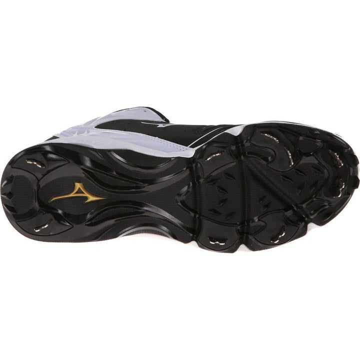 Mizuno 9-Spike Advanced Swagger 2 Mid Men's Metal Cleats - Black White - HIT A Double