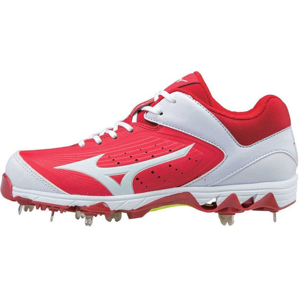 Mizuno 9-Spike Swift 5 Cleats - Red White - HIT a Double