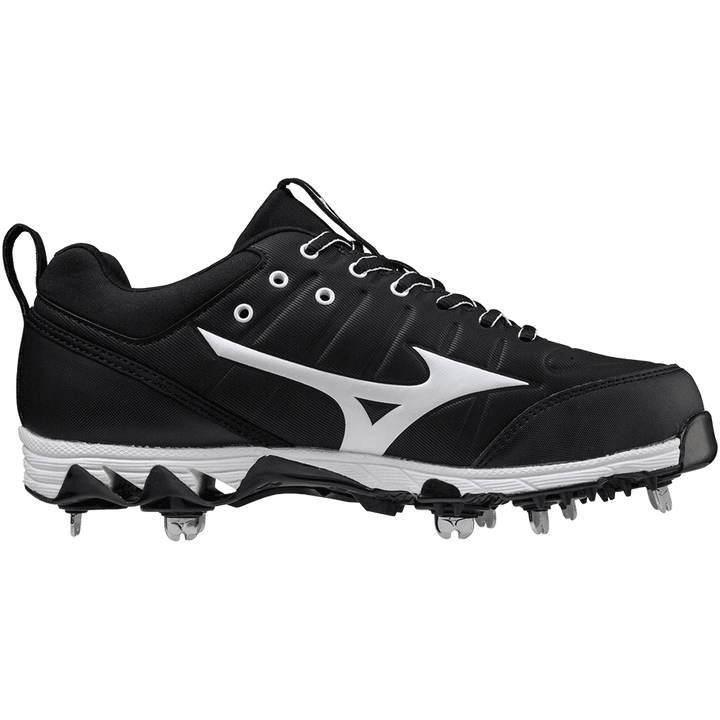 Mizuno 9-Spike Swift 7 Low Women's Metal Softball Cleat - Black White - HIT a Double