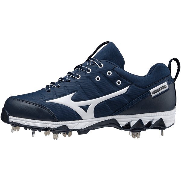 Mizuno 9-Spike Swift 7 Low Women's Metal Softball Cleat - Navy White - HIT a Double