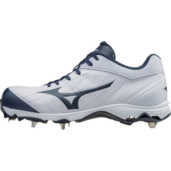 Mizuno 9-spike Advanced Sweep 3 Cleats - White Navy - HIT a Double