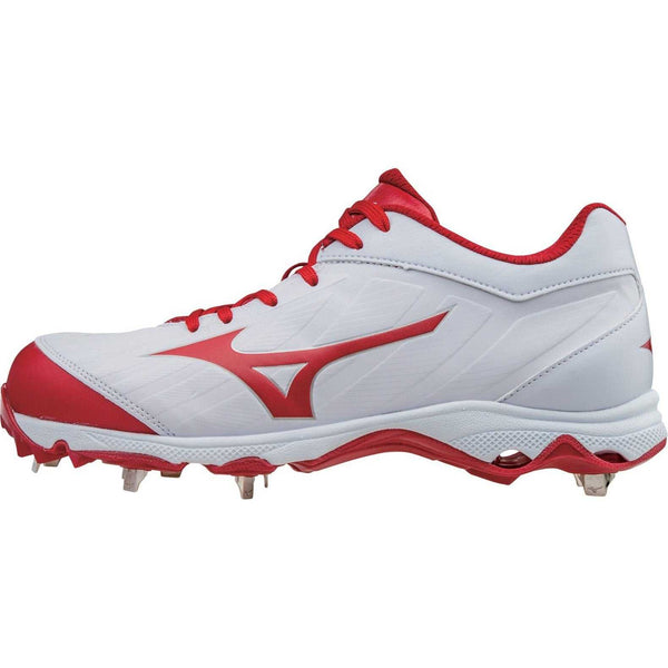Mizuno 9-spike Advanced Sweep 3 Cleats - White Red - HIT A Double