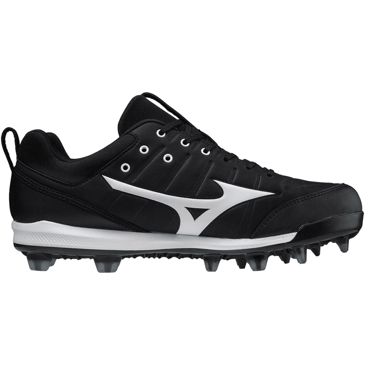 Mizuno Ambition 2 TPU Low Men's Molded Baseball Cleat - Black White - HIT a Double