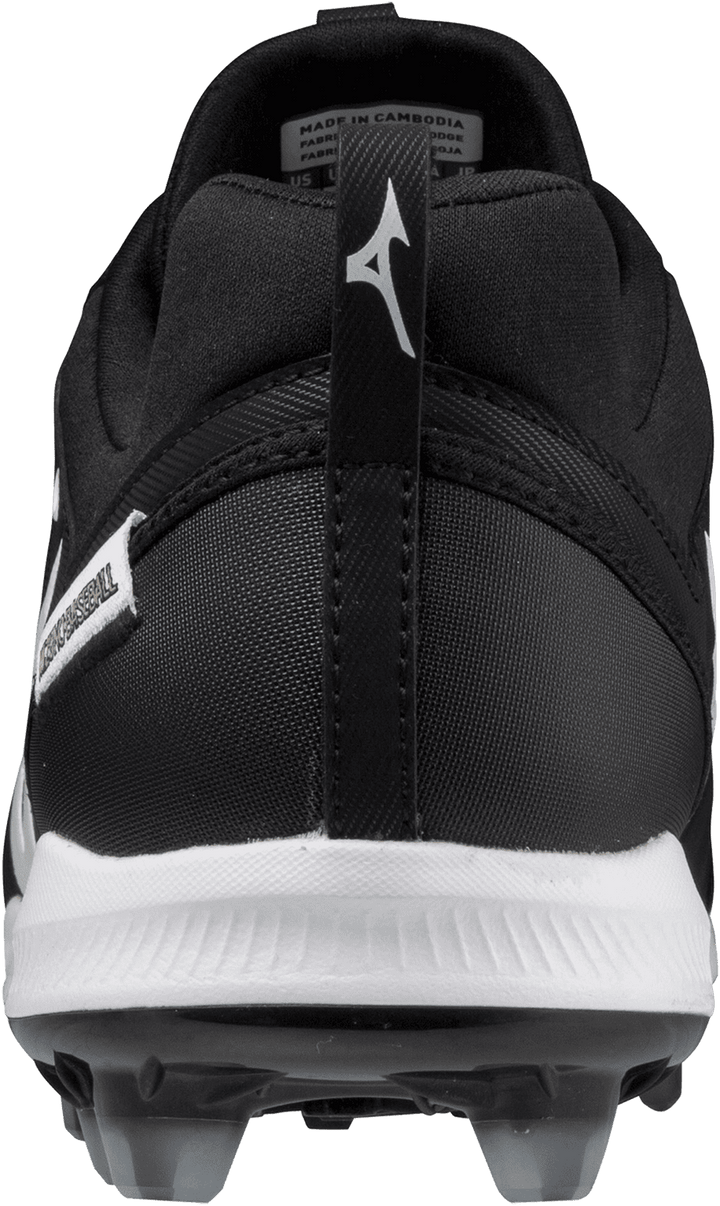 Mizuno Ambition 2 TPU Low Men's Molded Baseball Cleat - Black White - HIT a Double