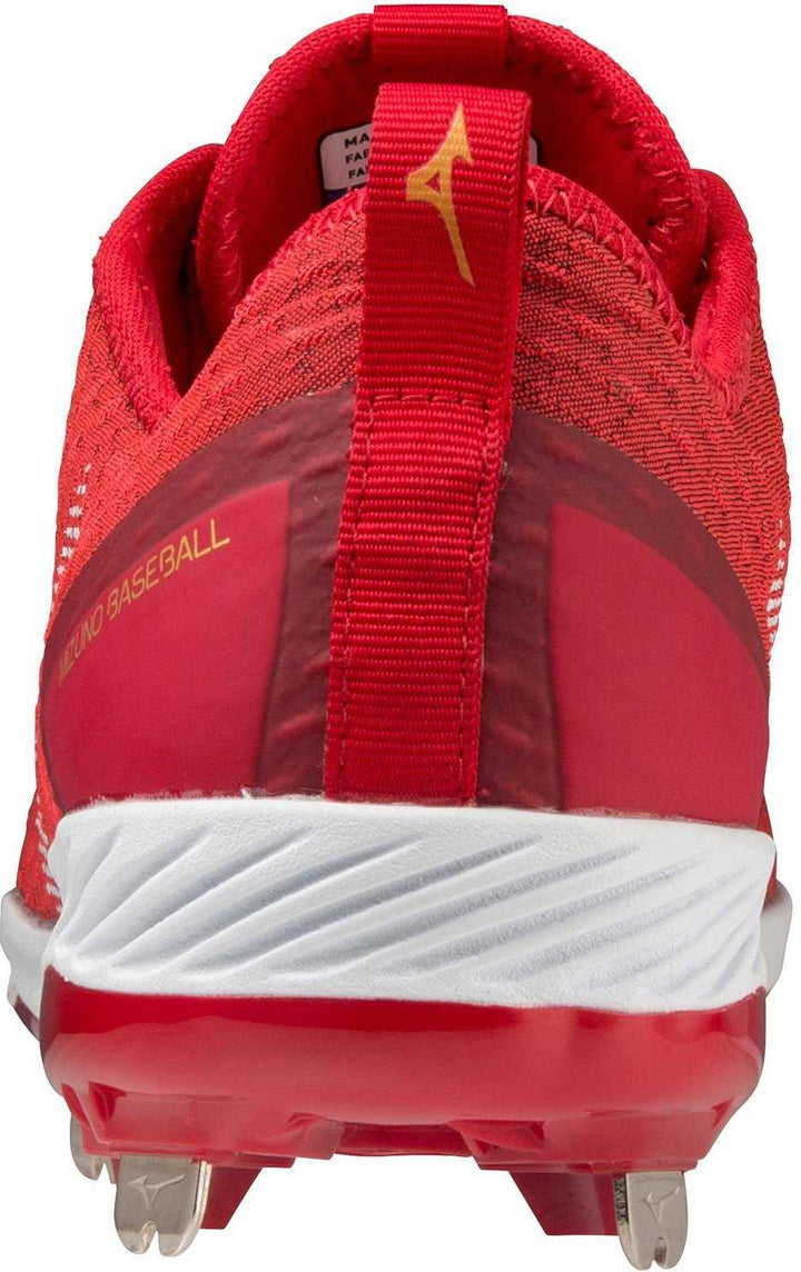 Mizuno Dominant 4 Low Metal Cleats - Red White - HIT a Double