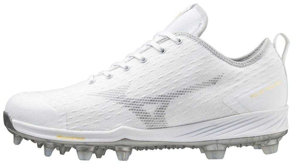 Mizuno Dominant 4 Low Molded Cleats - White - HIT a Double - 1