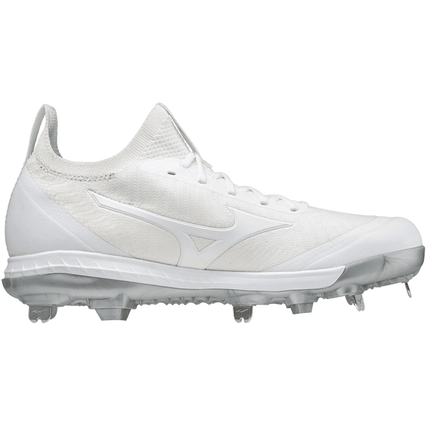 Mizuno Dominant Knit Women's Metal Softball Cleat - White - HIT a Double