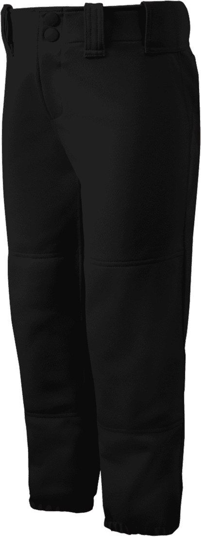 Mizuno Girls Belted Softball Pant - Black - HIT a Double