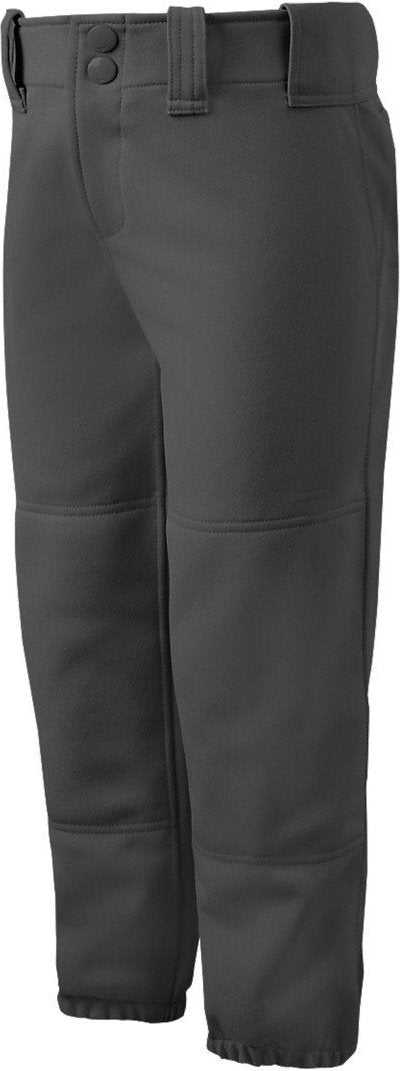 Mizuno Girls Belted Softball Pant - Charcoal - HIT a Double