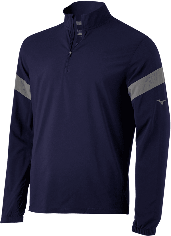 Mizuno Long Sleeve Hitting Jacket - Navy Shade - HIT a Double