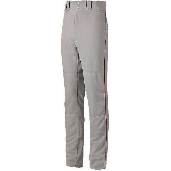 Mizuno Premier Pro Men's Piped Baseball Pant G24 - Grey Red - HIT a Double