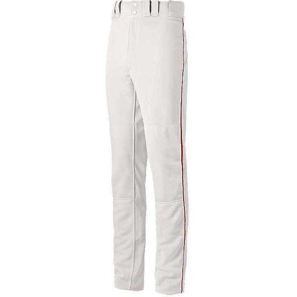 Mizuno Premier Pro Men's Piped Baseball Pant G2 - White Red - HIT a Double