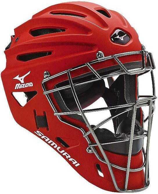 Mizuno Samurai Youth Catcher's Helmet G4 Red - 380192 - HIT a Double
