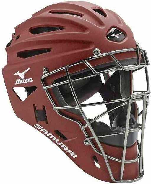 Mizuno Samurai Youth Catcher's Helmet G4 cardinal, - 380192 - HIT A Double